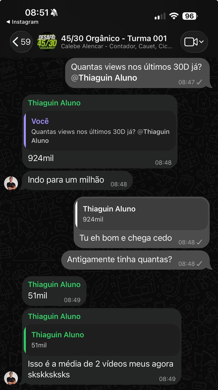 Print de resultado de aluno