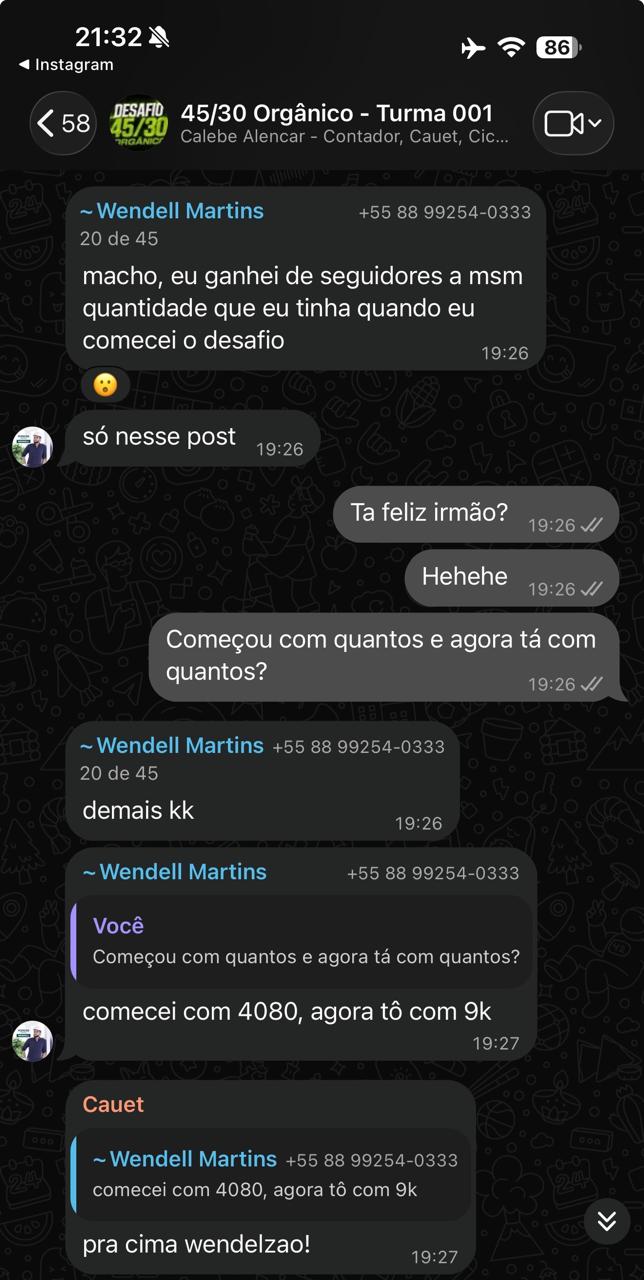 Print de resultado de aluno